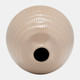17415-02#Cer,7",stripe Oval Vase,irish Cream