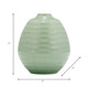 17415-03#Cer,7",stripe Oval Vase,dark Sage