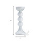 17453-09#Glass, 18"h,  Bubbly Candle Holder, Wht Enam