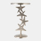17706-01#Metal, 14"d/25"h, Silver Starfish Side Table, Kd