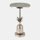 17707-01#Metal, 15"d/24"h, Silver Pineapple Side Table, Kd