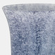 17713-02#20", Glass Vase W/metal Base, Blue