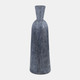 17714-02#20", Grooved Glass Vase, Blue
