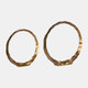 17751-01#Metal, S/2, 14/16" Hammered Decorative Rings, Gold