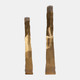 17751-01#Metal, S/2, 14/16" Hammered Decorative Rings, Gold