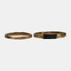 17751-01#Metal, S/2, 14/16" Hammered Decorative Rings, Gold