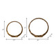 17751-01#Metal, S/2, 14/16" Hammered Decorative Rings, Gold