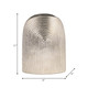 17754-01#Metal, 11" Arch Vase, Silver