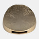 17755-01#Metal, 8" Etched Oval Vase, Champagne