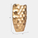 17756-02#Metal, 24"  Honeycomb Vase, Gold