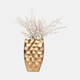 17756-02#Metal, 24"  Honeycomb Vase, Gold