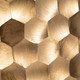 17756-02#Metal, 24"  Honeycomb Vase, Gold