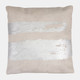 60025#20x20" Leather, Shimmer Decorative Pillow, Silver