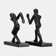17741#Metal,s/2 9"h, Push Hold Figures Bookends,black