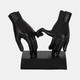 17759#Metal,9"h,entwined Hands Sculpture, Black