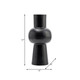 17761-02#Metal,12"h, Mid Ellipsoid Vase,black