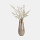 17845-02#Glass, 15" Metallic Vase, Champagne