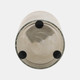 17849-01#Glass, 14" Vase W/ Pinwheel Top, Ivory/beige