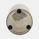 17849-02#Glass, 18" Vase W/ Pinwheel Top, Ivory/beige