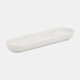 17600#Marble, 18"l Oval Tray, White