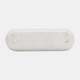 17600#Marble, 18"l Oval Tray, White