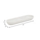 17600#Marble, 18"l Oval Tray, White