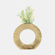 17733-04#Metal,11"h,round Open Cut Out Vase,gold
