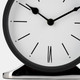 17799#Metal,7"h,candid Table Clock,white/black