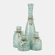 17662-01#Glass, 16"h Mosaic Vase, Blue