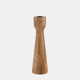 17673-01#Wood, 10"h Candle Holder, Brown