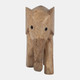 17674#Wood, 7"h Elephant Deco, Brown