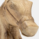 17675#Wood, 10"h Horse Head Deco, Brown