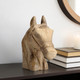 17675#Wood, 10"h Horse Head Deco, Brown