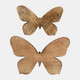 17681-01#Wood, 9" Butterfly Deco, Brown