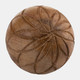 17682#Wood, 5" Textured Orb, Brown