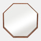 17805#Wood,30x30, Octagon Shaped Mirror,cherry