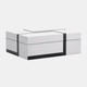 17809-02#Resin,s/3 6/7/9"bold Lines Design Rec Boxes,blk/wh