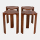 17812#Wood, S/4 14x20 Accents Tables, Brown