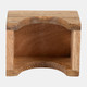 17818#Wood, S/6  Cat Face Coasters W/ Stand,natural