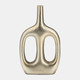17821-02#Metal,15" Hollow Handles Vase,champagne