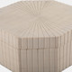 17825-02#Resin, S/2 6/8" Hxgon Boxes W/ridge Design, Ivory