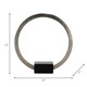 17829-02#Metal,12",standing Ring W/base ,nickel/black