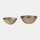 17836#Metal,s/2 11/13", Round Hammered Bowls,champagne