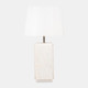 50729#Marble, 27"h Fluted Table Lamp, White/off White