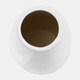 17860-02#Cer, 13"h 2-tone Vase, Creme/white