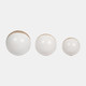 17890-01#Cer, S/3 4/5/6", 2-tone Orbs, Cream/white
