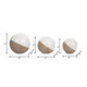 17890-01#Cer, S/3 4/5/6", 2-tone Orbs, Cream/white