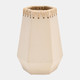17885-03#Cer, 11"h Vase W/ Weaving, Natural