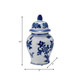 17902-02#Cer, 10"h Temple Jar, Blue/white