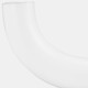 17906-01#Cer, 12"l Half Circle Vase, White